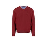 Fynch-Hatton Feinstrickpullover mit V-Ausschnitt aus Baumwolle Garnet Red XL