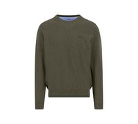 Fynch-Hatton Casual Fit Pullover Dark Khaki, Einfarbig