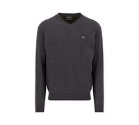 FYNCH-HATTON Feinstrickpullover aus Wolle-Kaschmir-Mix mit V-Ausschnitt Charcoal/M
