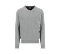 FYNCH-HATTON Feinstrickpullover aus Wolle-Kaschmir-Mix mit V-Ausschnitt Silver/XXL