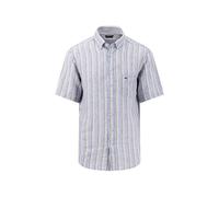 FYNCH-HATTON Gemustertes Halbarm-Hemd mit Button-Down-Kragen Vibrant Blue/XXL