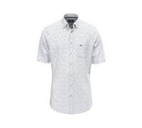 FYNCH-HATTON Halbarm-Hemd aus Baumwolle mit Print White/L