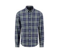 FYNCH-HATTON Hemd aus Baumwolle mit Karomuster in Grün-Blau und Button-Down-Kragen Navy / 3XL