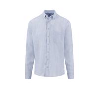 Fynch Hatton - Hemd aus Leinen mit Brusttasche blau - Gr. - XL