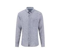 FYNCH-HATTON Hemd aus Leinen mit Brusttasche und Button-Down-Kragen Navy/M
