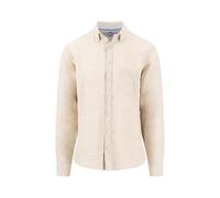 FYNCH-HATTON Hemd aus Leinen mit Button-Down-Kragen und Brusttasche Sand/XL