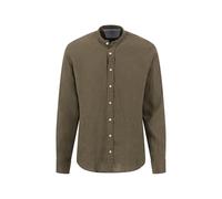 FYNCH-HATTON Hemd aus Leinen mit Stehkragen Dark Khaki/S