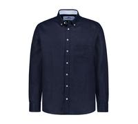 Fynch-Hatton Hemd Herren Regular Fit Langarm Leinen blau, 3XL