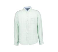 Fynch-Hatton Hemd Herren Regular Fit Langarm Leinen grün, XL
