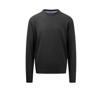 FYNCH-HATTON Herren Feinstrickpullover mit Rundhalsausschnitt, Black, L