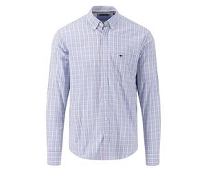 Fynch Hatton Herren Langarm Hemd 14135030 Kariert Button-Down-Kragen Casual-Fit Dusty Lavender Größe L