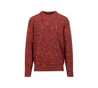FYNCH-HATTON Herren Melierter Strickpullover mit Rundhalsausschnitt, Ruby red, L