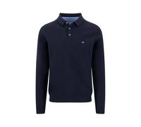 Fynch-Hatton Herren Langarm-Poloshirt SFPK242 Casual Fit Blau Größe 3XL