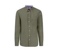 FYNCH-HATTON Herren Premium Leinenhemd mit Button-Down-Kragen, Olive, XL