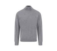 FYNCH-HATTON Herren Rollkragenpullover - Wolle, fein gestrickt, unifarben, gerade Passform Steel/M