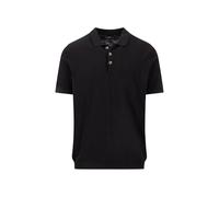 FYNCH-HATTON Herren Strick-Poloshirt aus Baumwolle mit Kragen und Knopfleiste Black / 4XL