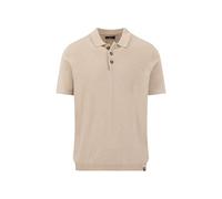 FYNCH-HATTON Herren Strick-Poloshirt aus Baumwolle mit Kragen und Knopfleiste Stone / 4XL