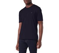 Fynch-Hatton Herren T-Shirt Basic – 100% Baumwolle Kurzarm Rundhals Blau L (Navy 685)
