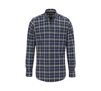Karohemd FYNCH-HATTON, Herren, Gr. M, N-Gr, blau (ink blau), Web, Obermaterial: 100% Baumwolle, kariert, regular fit hüftbedeckend, Rundhals, 2-Knopf-Manschette, Hemden Karohemd, mit Button-Down-Krage
