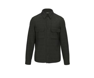 FYNCH-HATTON - Herringbone Linen Overshirt dark khaki - Gr. - XL