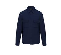 FYNCH-HATTON - Herringbone Linen Overshirt navy - Gr. - 3XL