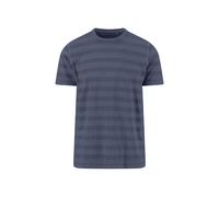 Fynch-Hatton Casual Fit T-Shirt Rundhals dunkelblau, Jacquardmuster