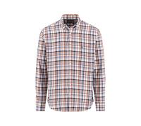 FYNCH-HATTON Kariertes Baumwoll-Hemd mit Button-Down-Kragen Winter White/M