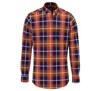 FYNCH-HATTON Kariertes Hemd aus Baumwolle mit Button-Down-Kragen