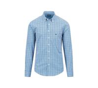 FYNCH-HATTON Kariertes Hemd aus Baumwolle mit Button-Down Kragen Vibrant Blue/XXL