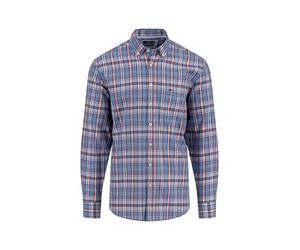 FYNCH-HATTON Kariertes Hemd mit Button-Down Kragen Cloud Blue/XL