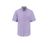 FYNCH-HATTON Kurzarm Hemd aus Leinen-Baumwoll-Mix mit Brusttasche Light Purple/L