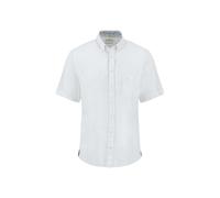 Fynch-Hatton Hemd Summer Linen B.D. Kurzarm Leinen-Baumwoll-Mix mit Brusttasche Weiß M