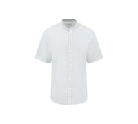 FYNCH-HATTON Kurzarm Hemd aus Leinen-Baumwoll-Mix mit Stehkragen White/XL