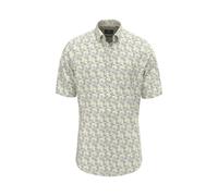 Kurzarmhemd FYNCH-HATTON, Herren, Gr. 3XL, N-Gr, bunt (pale gelb), Web, Obermaterial: 100% Baumwolle, bedruckt, gemustert, regular fit normal, gerader Abschluss, Hemden Kurzarmhemd, mit All-Over Print