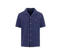 FYNCH-HATTON Kurzarmhemd aus Baumwolle mit Struktur Marine/XL