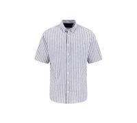 Fynch-Hatton Kurzarmhemd Summer Linen Stripe B.D. Leinen-Baumwollmix Streifen Marine Gr. S