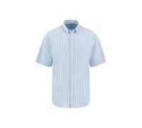 FYNCH-HATTON Kurzarmhemd aus Leinen-Baumwollmix mit Streifenmuster Sky Blue/L