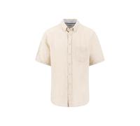 FYNCH-HATTON Kurzarmhemd aus Leinen mit Brusttasche und Button-Down-Kragen Sand / 3XL