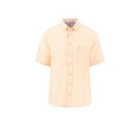 FYNCH-HATTON Kurzarmhemd aus Leinen mit Brusttasche und Button-Down-Kragen Tangerine/XL