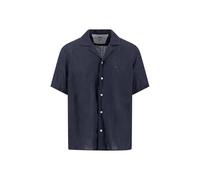 FYNCH-HATTON Kurzarmhemd aus Leinen mit Reverskragen Navy / 3XL