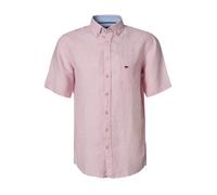 Fynch-Hatton Kurzarmhemd Herren Regular Fit Kurzarm Leinen rosa, M