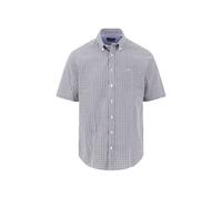 Fynch Hatton - Kurzarmhemd mit Karomuster und Button-Down-Kragen blau/orange - Gr. - L