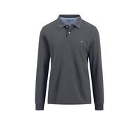 FYNCH-HATTON Langarm-Poloshirt aus Baumwolle Asphalt/XL
