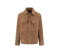 FYNCH-HATTON - Velours Overshirt elephant grey - Gr. - L