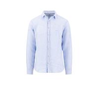 Leinenhemd FYNCH-HATTON, Herren, Gr. S, N-Gr, new breeze, Web, Obermaterial: 100% Leinen, unifarben, regular fit normal, Manschette, Hemden Leinenhemd, mit Logo Stickerei (15742645-S)