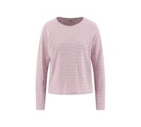 FYNCH-HATTON - LONGSLEEVE STRIPE SLUB STRUCTURE cream rose - Gr. - XS