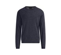 Strickpullover FYNCH-HATTON, Herren, Gr. XXXL, blau (navy), Strick, Obermaterial: 100% Baumwolle, unifarben, casual, regular fit taillenbedeckt, Rundhals, Langarm gerader Abschluss, Pullover, mit Logo