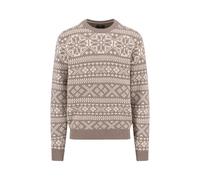 FYNCH-HATTON - O-Neck, Big Jacquard taupe - Gr. - L