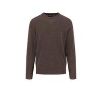 FYNCH-HATTON - O-Neck, Merino, modern fit dark chocolate - Gr. - XL