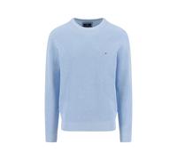 Strickpullover FYNCH-HATTON, Damen, Gr. XL, new breeze, Strick, Obermaterial: 100% Baumwolle, unifarben, normal hüftbedeckend, Rundhals, Flachstrickbündchen, Pullover Strickpullover, mit Logo-Stickere